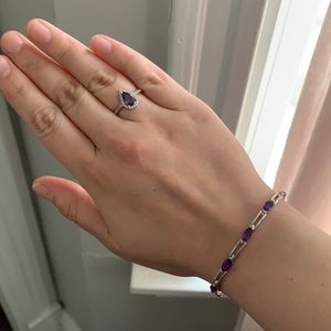 Pretty purple ring and bracelet set!